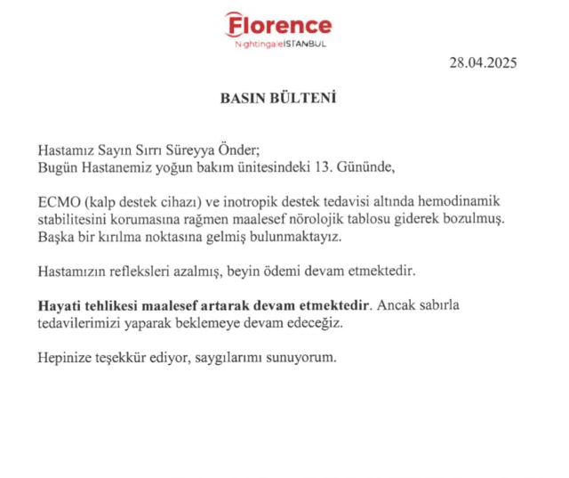 Sırrı Süreyya Önder'in tedavi gördüğü hastaneden açıklama: Hayati tehlikesi arttı