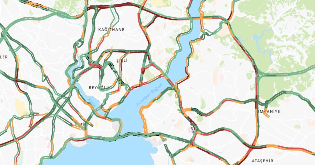 Trafik durumu haritası (CANLI) 28 Nisan İstanbul'da trafik yoğunluğu yüzde kaç?
