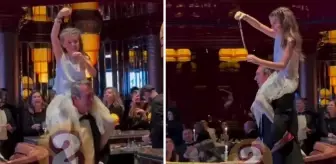 Ali Koç, küçücük kızı omzuna alıp açık artırmaya çıktı