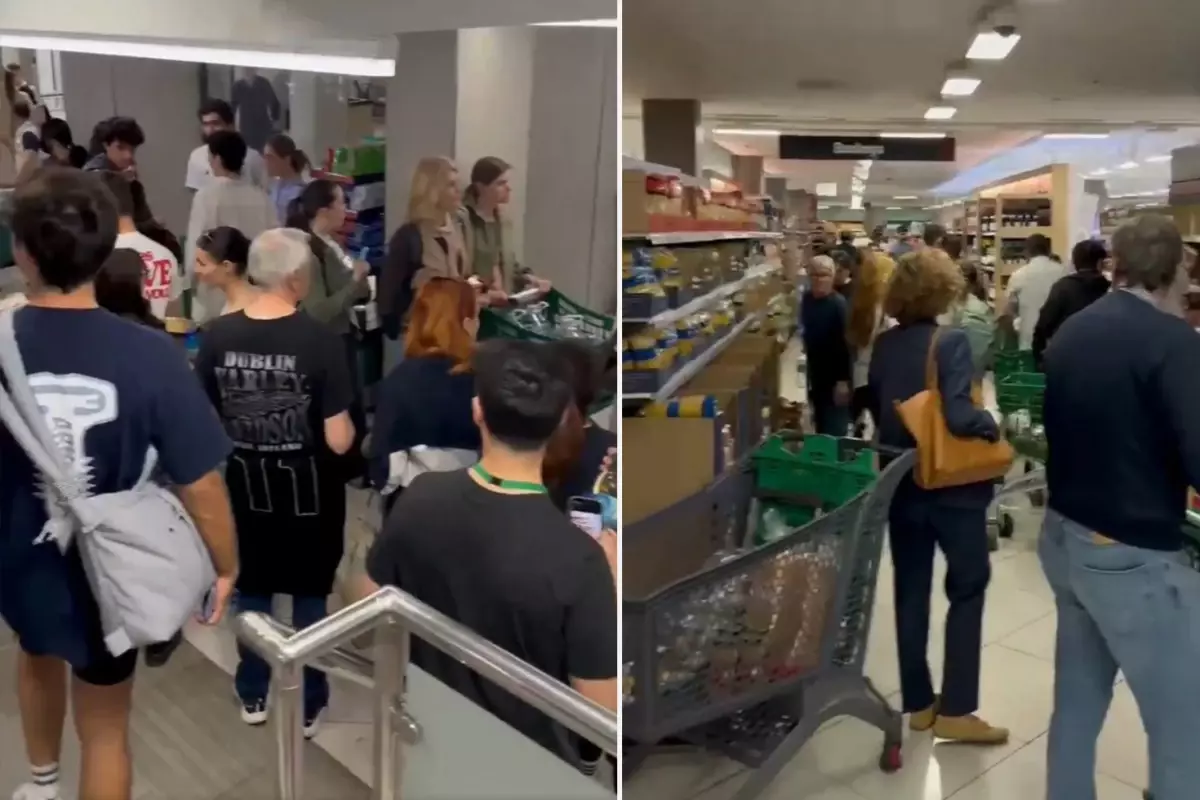 Elektriksiz kalan İspanya'da halk marketlere hücum etti