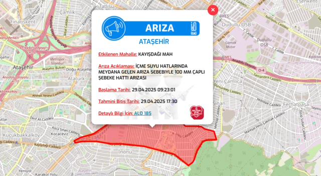 İstanbul ATAŞEHİR su kesintisi! 29-30 Nisan İSKİ Ataşehir su kesintisi ne zaman bitecek, sular ne zaman gelecek?