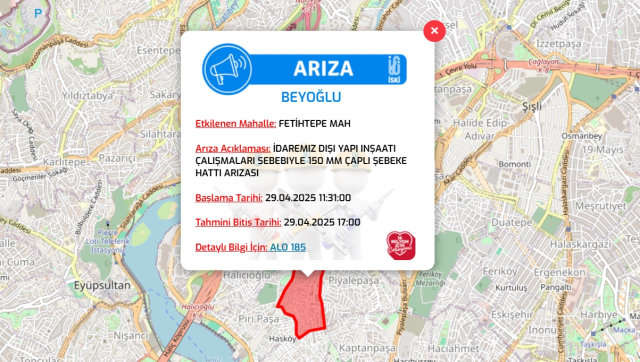 İstanbul BEYOĞLU su kesintisi! 29-30 Nisan İSKİ Beyoğlu su kesintisi ne zaman bitecek, sular ne zaman gelecek?