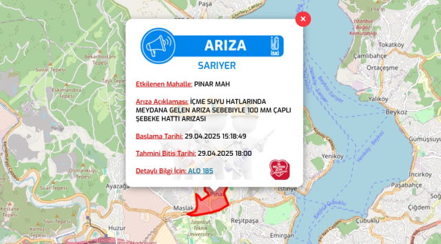 İstanbul SARIYER su kesintisi! 29-30 Nisan İSKİ Sarıyer su kesintisi ne zaman bitecek, sular ne zaman gelecek?