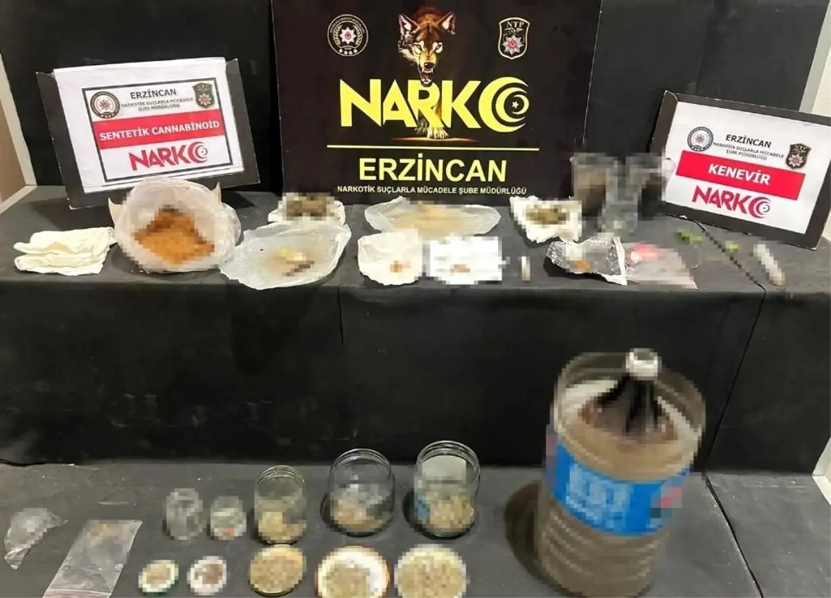 Erzincan'da Uyuşturucu Operasyonu: 4 Gözaltı, 61 Gram Bonzai Ele Geçirildi