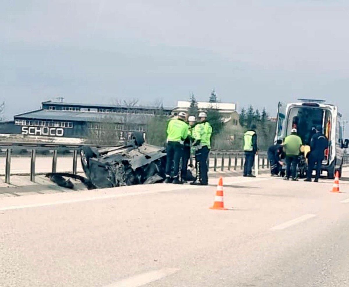 Konya'da otomobil kazası: 2 yaralı