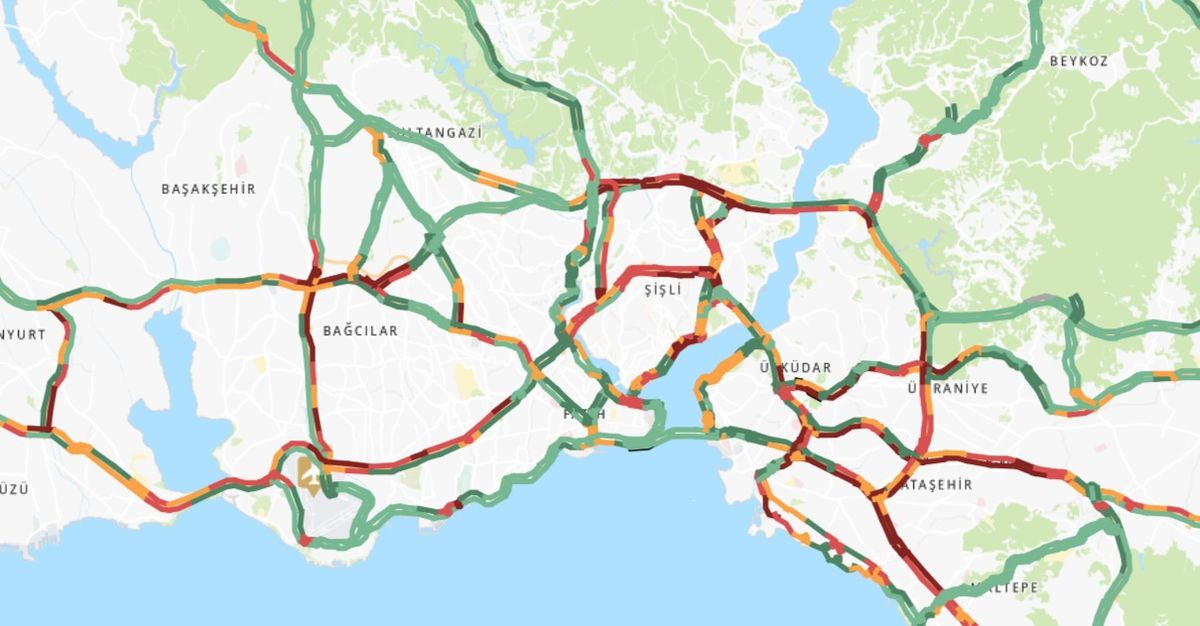 Trafik durumu haritası (CANLI) 29 Nisan İstanbul'da trafik yoğunluğu yüzde kaç?