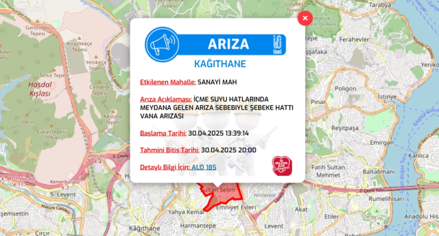 İstanbul KAĞITHANE su kesintisi! 30 Nisan İSKİ Kağıthane su kesintisi ne zaman bitecek, sular ne zaman gelecek?
