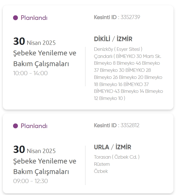 İzmir GEDİZ elektrik kesintisi! 30 Nisan İzmir'de elektrik kesintisi ne zaman bitecek, elektrikler ne zaman gelecek?