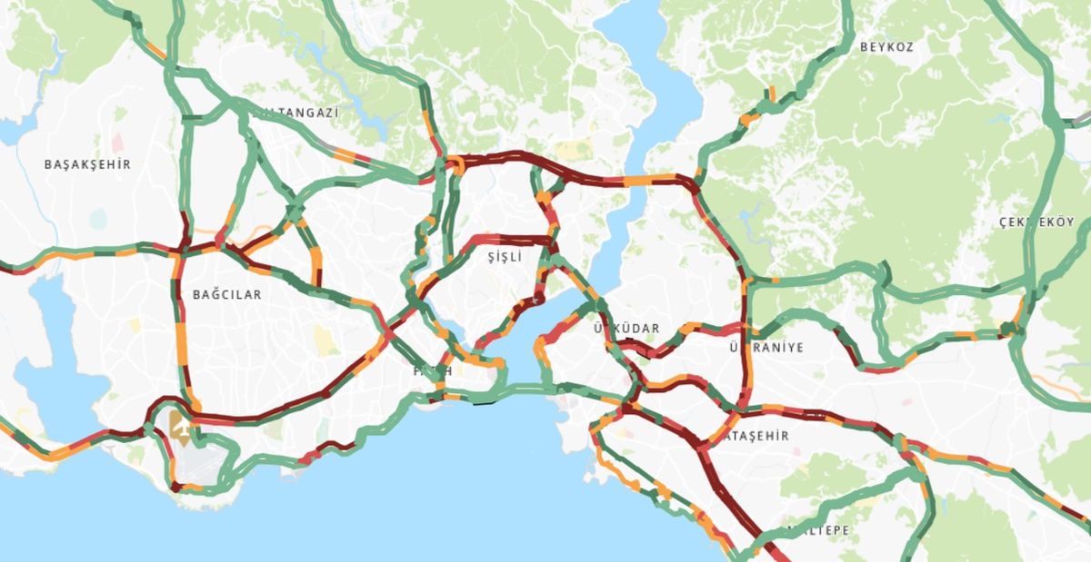 Trafik durumu haritası (CANLI) 30 Nisan İstanbul'da trafik yoğunluğu yüzde kaç?
