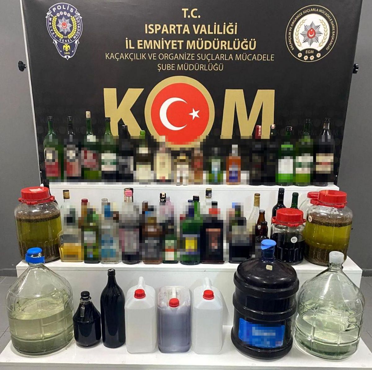 Isparta'da Kaçak Alkol Operasyonu: 125 Litre Ele Geçirildi