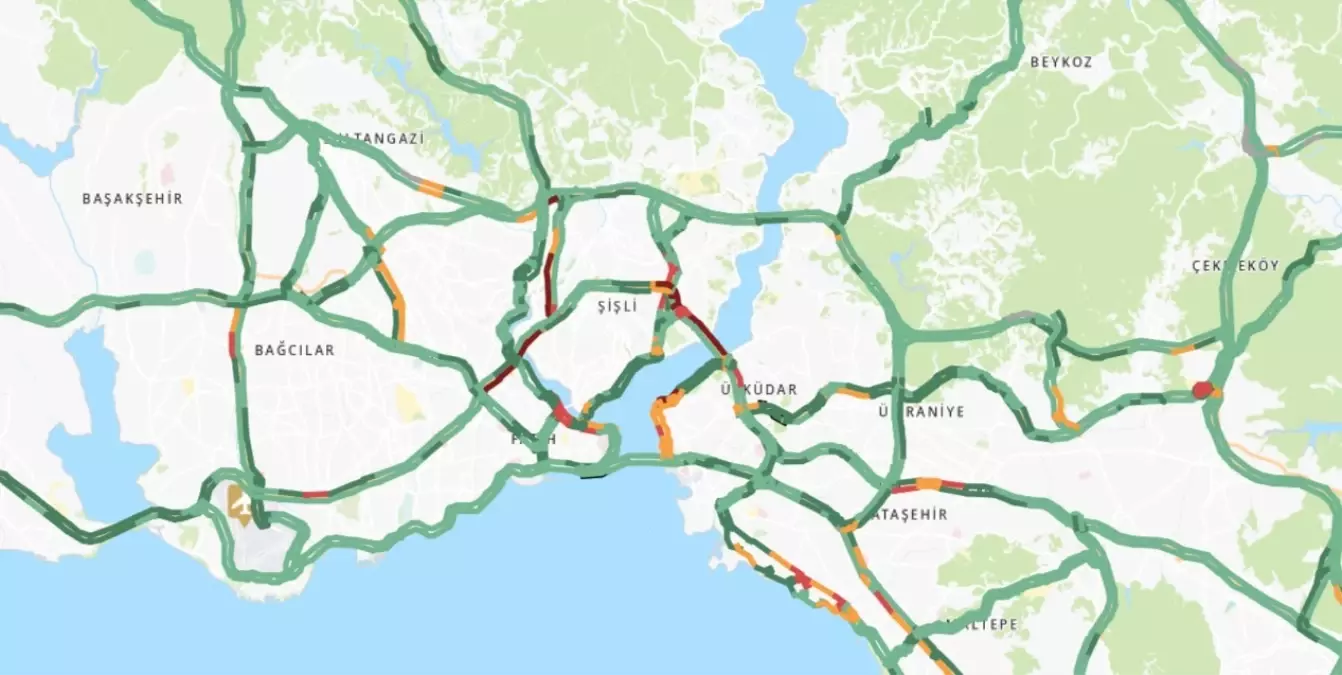 Trafik durumu haritası (CANLI) 1 Mayıs İstanbul'da trafik yoğunluğu yüzde kaç?