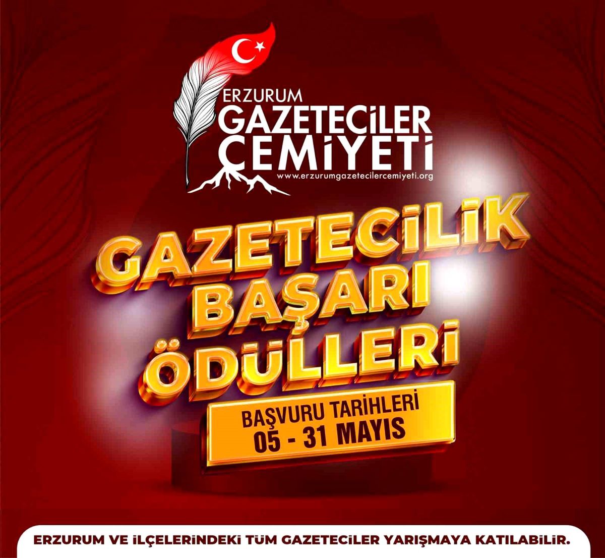 Erzurum Gazeteciler Cemiyeti'nden İlk 'Gazetecilik Başarı Ödülleri Yarışması'