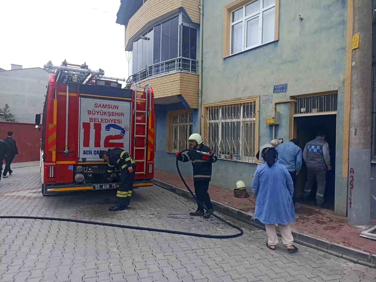 Samsun Bafra'da Yangın Kısa Sürede Söndürüldü