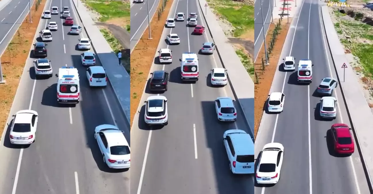 Batman'da Ambulanslar İçin 'Fermuar Sistemi' Tatbikatı Gerçekleşti
