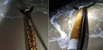 Sahilde yürüyen vatandaş roket motoru buldu, ekipler hemen harekete geçti