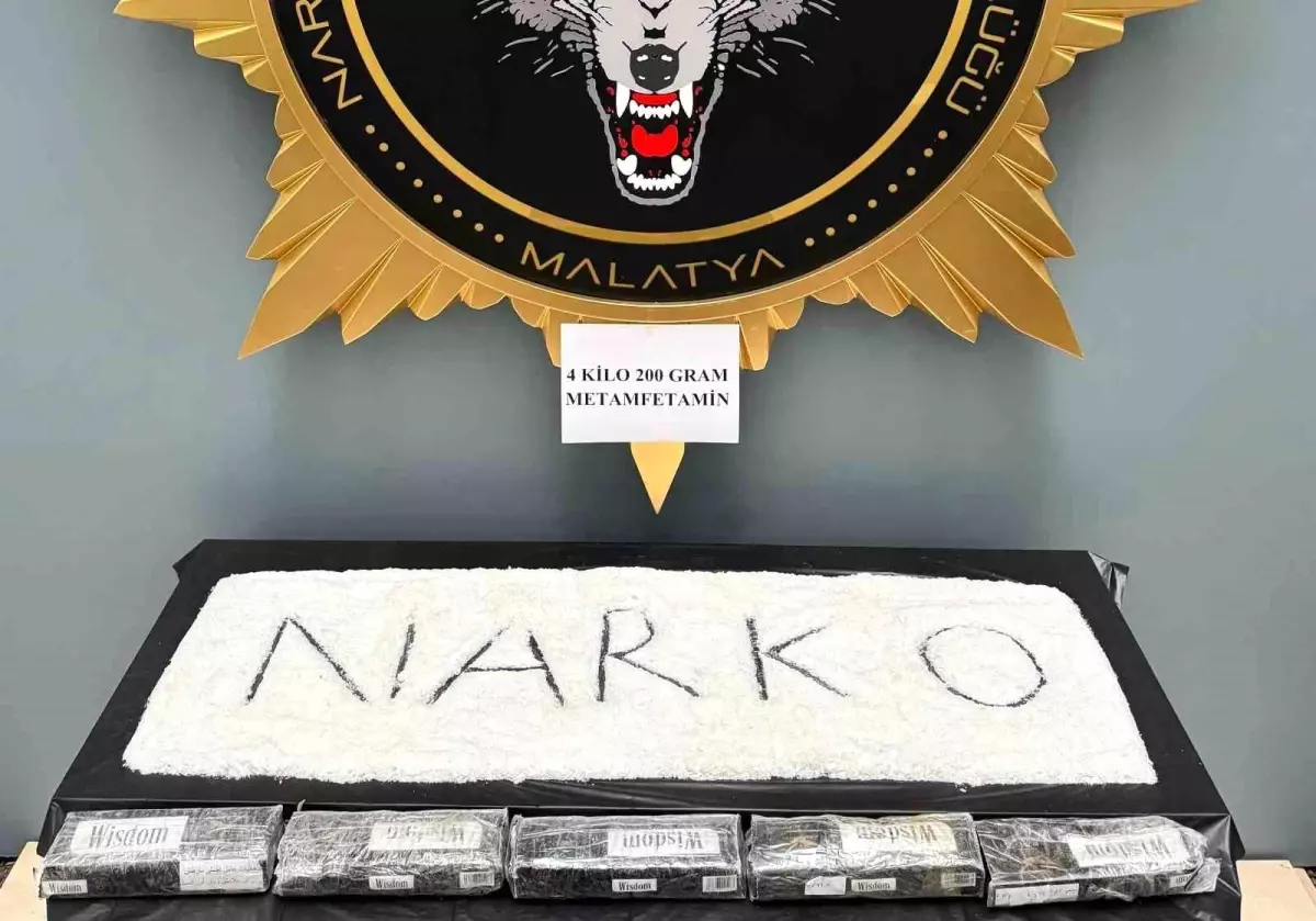 Malatya'da Uyuşturucu Operasyonu: 4 Kilo Metamfetamin Ele Geçirildi