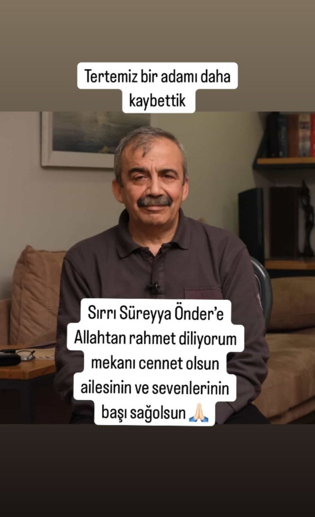 Condolence messages from celebrities after the death of Sırrı Süreyya Önder