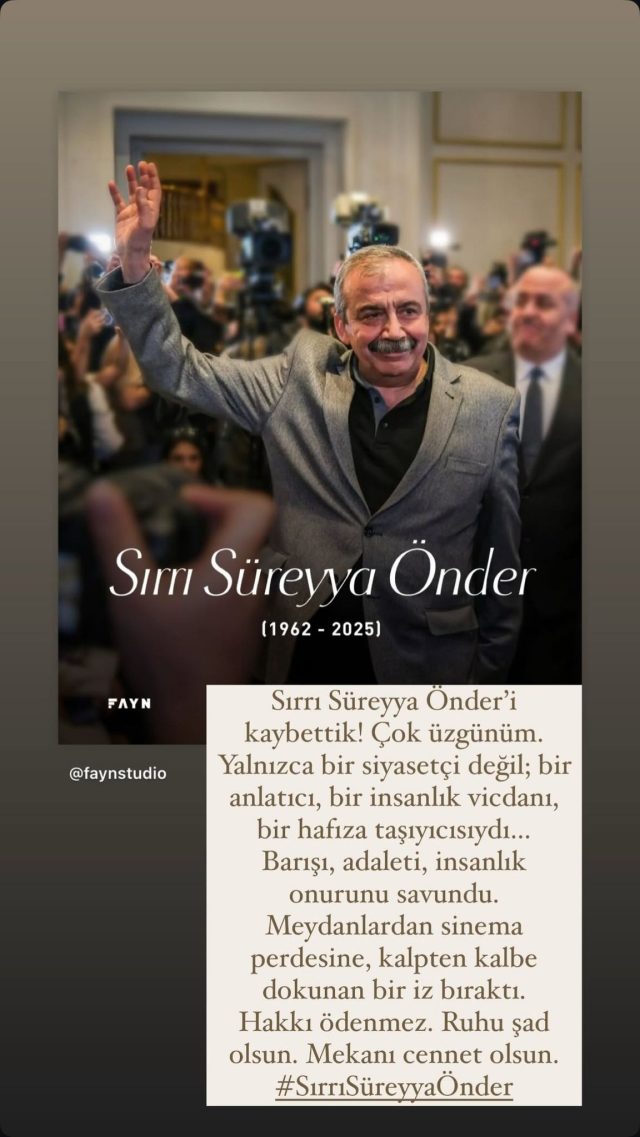 Condolence messages from celebrities after the death of Sırrı Süreyya Önder