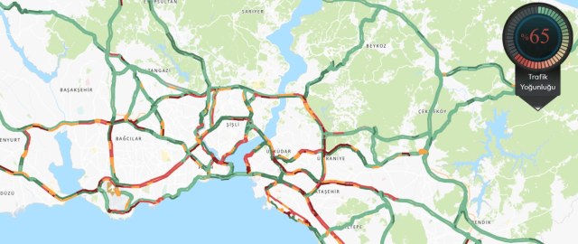 Trafik durumu haritası (CANLI) 3 Mayıs İstanbul'da trafik yoğunluğu yüzde kaç?