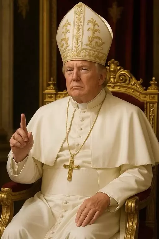 Trump created himself as the Pope with artificial intelligence