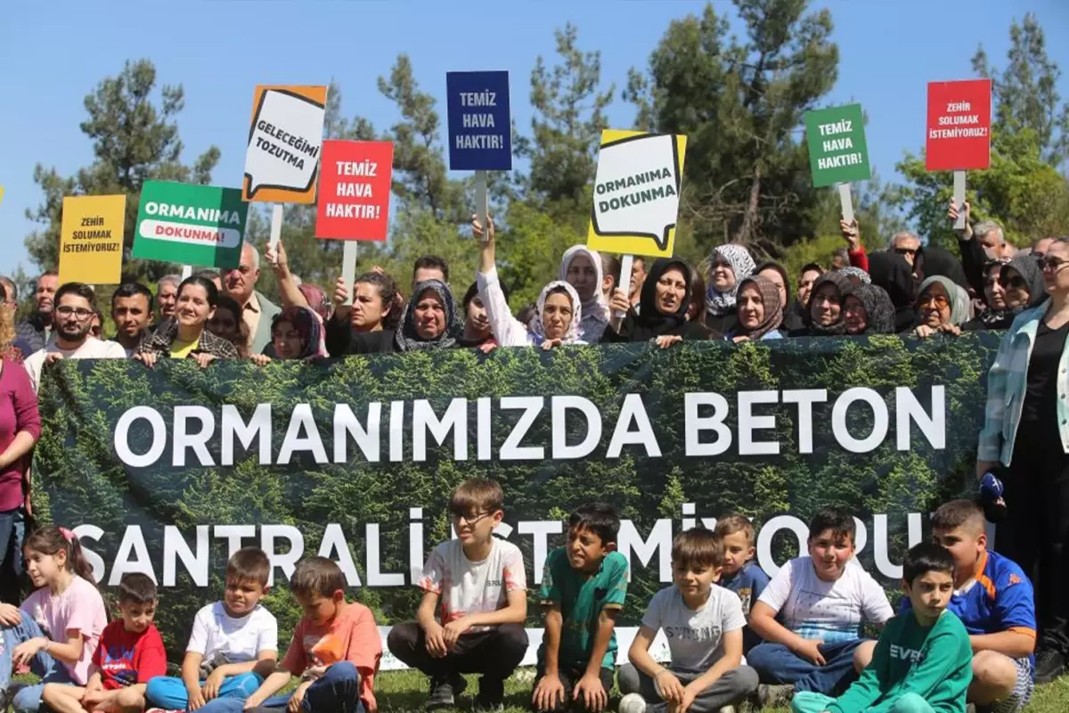 Bursa'da köylüler beton santraline karşı eylem yaptı