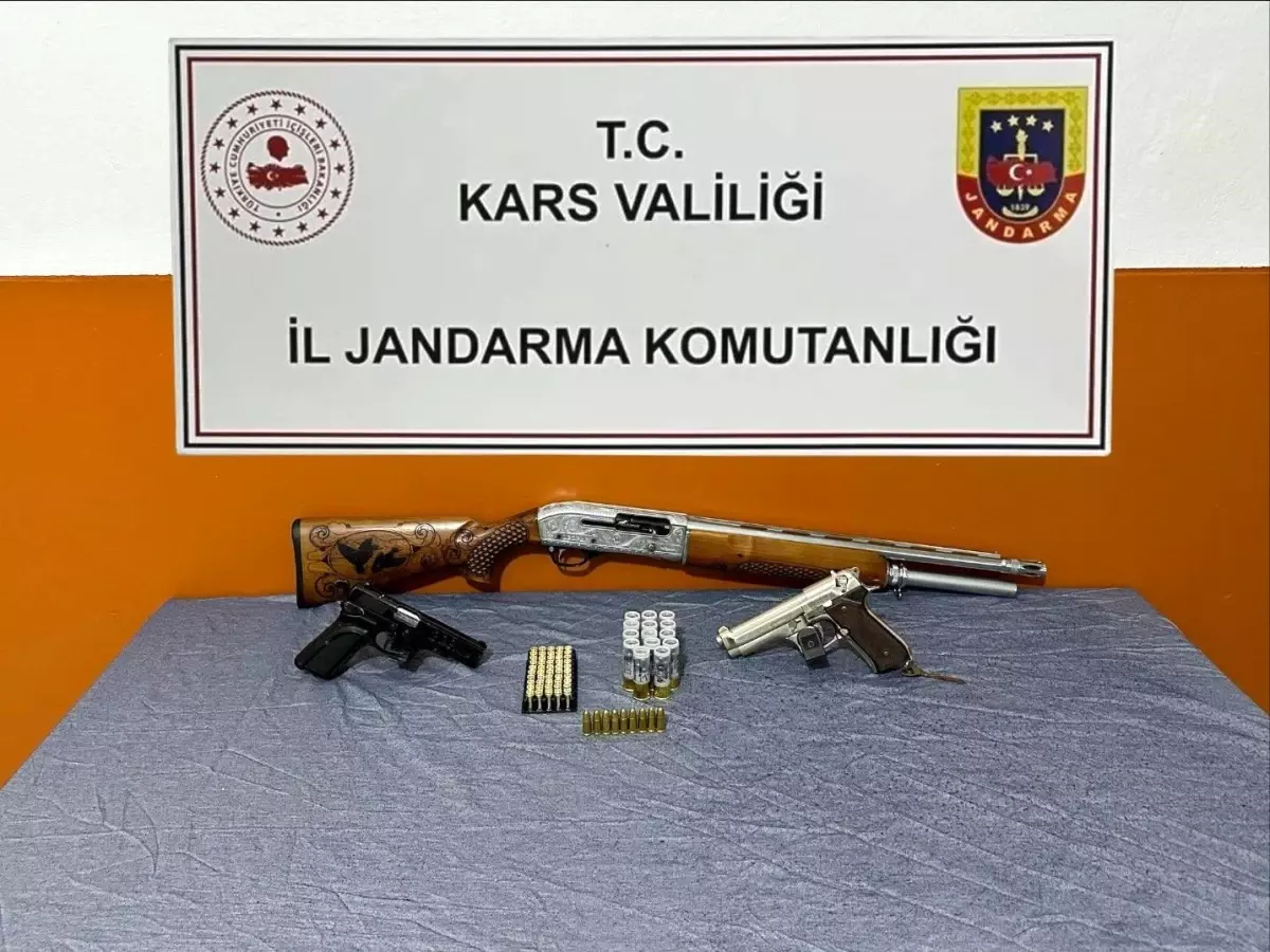 Arpaçay'da Silah ve Mühimmat Ele Geçirildi, 1 Gözaltı