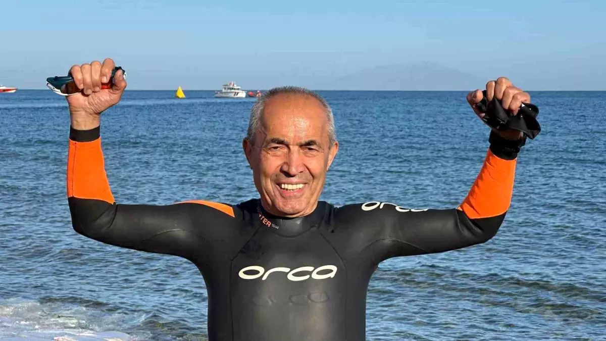 Ali Bıdı, Gelibolu'daki Triatlon Şampiyonası'nda Birinci Oldu