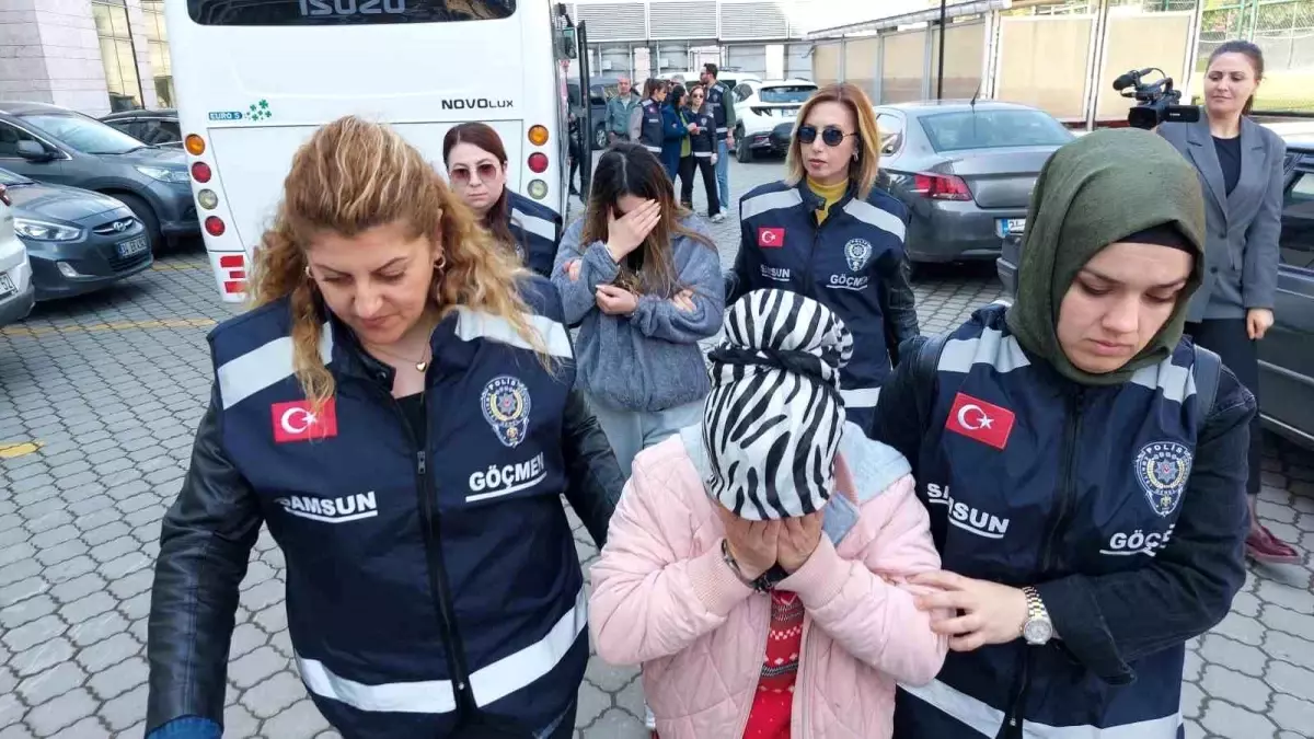 Samsun'da Masaj Salonlarına İnsan Ticareti Operasyonu