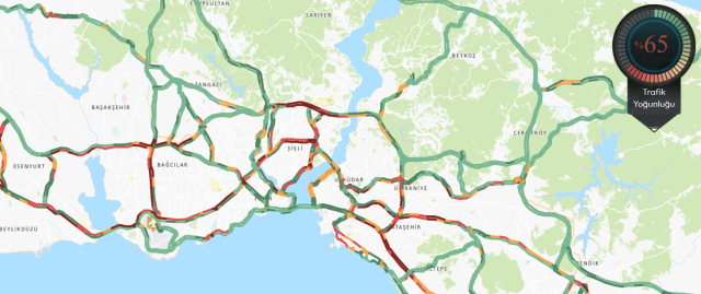 Trafik durumu haritası (CANLI) 5 Mayıs İstanbul'da trafik yoğunluğu yüzde kaç?