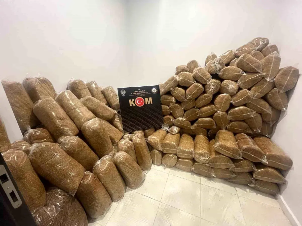 Amasya'da 1.5 Milyon TL Değerinde Kaçak Tütün Ele Geçirildi