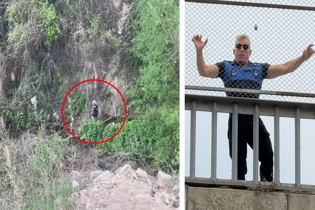 Dilenci önde zabıta amiri arkada adeta maraton koşusuna çıktılar