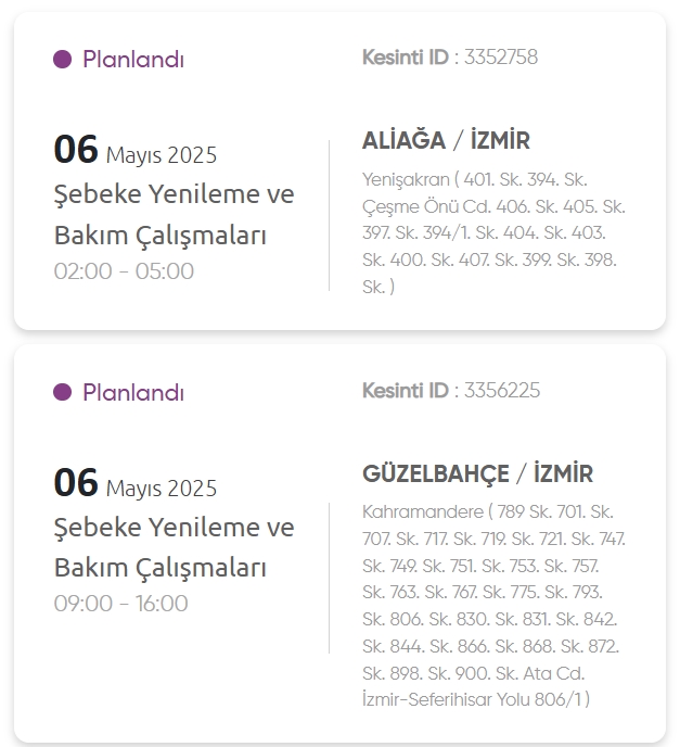 İzmir GEDİZ elektrik kesintisi! 6 Mayıs İzmir'de elektrik kesintisi ne zaman bitecek, elektrikler ne zaman gelecek?