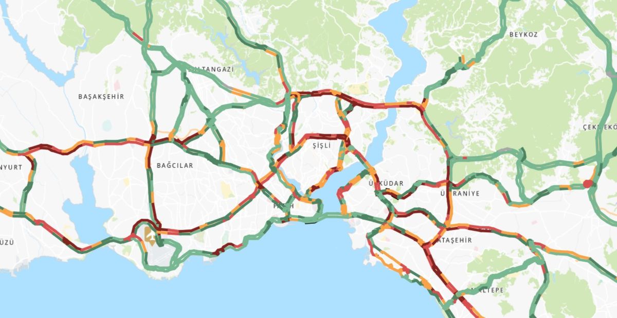 Trafik durumu haritası (CANLI) 6 Mayıs İstanbul'da trafik yoğunluğu yüzde kaç?