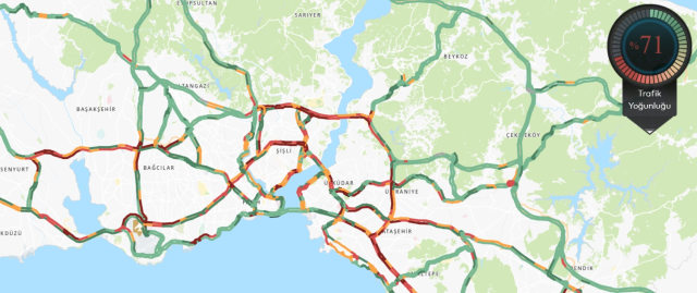 Trafik durumu haritası (CANLI) 6 Mayıs İstanbul'da trafik yoğunluğu yüzde kaç?