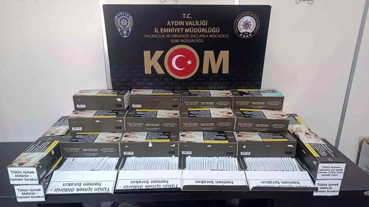 Aydın'da Kaçak Makaron Operasyonu: 9 Bin 200 Adet Ele Geçirildi