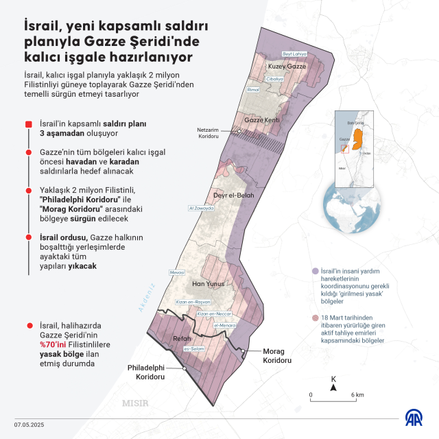 İsrail, yeni kapsamlı saldırı planıyla Gazze Şeridi'nde kalıcı işgale hazırlanıyor