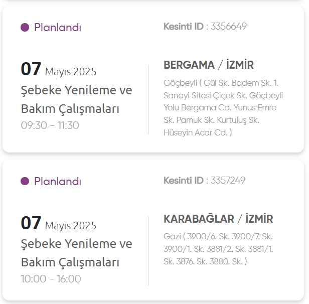 İzmir GEDİZ elektrik kesintisi! 7 Mayıs İzmir'de elektrik kesintisi ne zaman bitecek, elektrikler ne zaman gelecek?