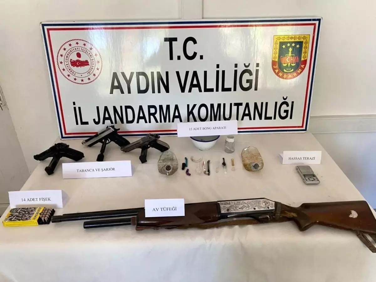 Aydın'da Uyuşturucu ve Silah Ele Geçirildi