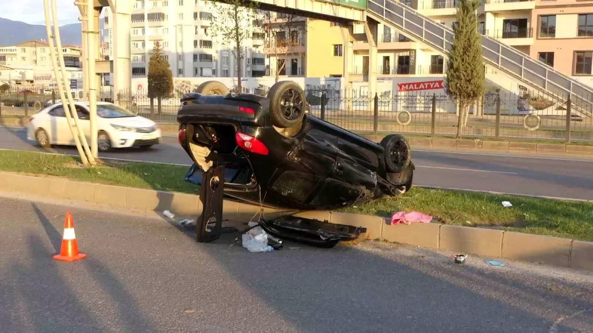 Malatya'da otomobil kaza yaptı, 1 kişi yaralandı