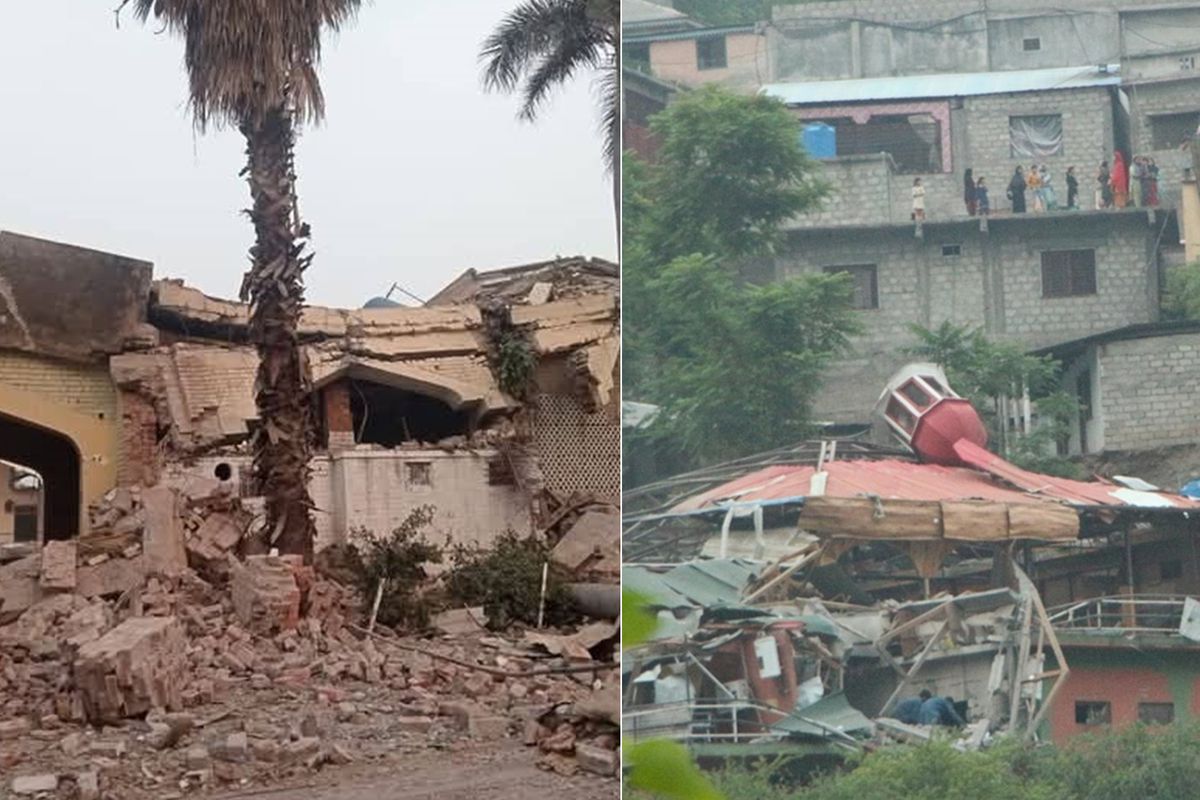 Pakistan-Hindistan geriliminde vurulan yerlerden ilk görüntüler