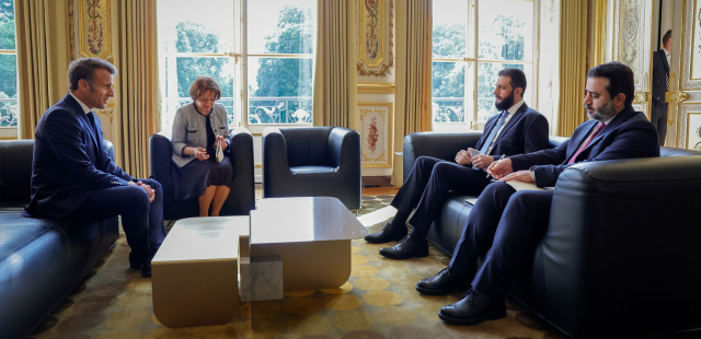 Syrian President El-Shara and Macron Met