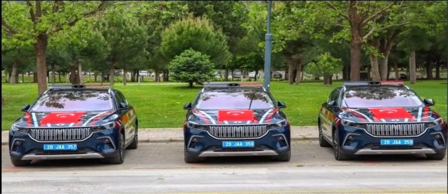 Denizli Jandarması Envanterine 3 Yeni TOGG Eklendi