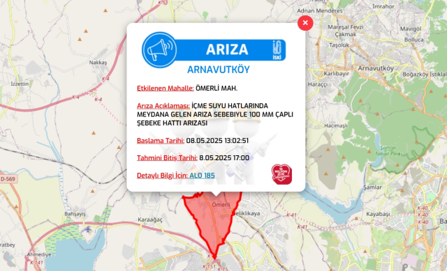İstanbul ARNAVUTKÖY su kesintisi! 8-9 Mayıs İSKİ Arnavutköy su kesintisi ne zaman bitecek, sular ne zaman gelecek?