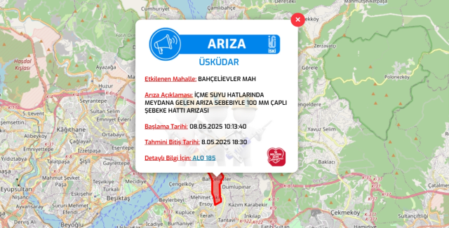 İstanbul ÜSKÜDAR su kesintisi! 8-9 Mayıs İSKİ Üsküdar su kesintisi ne zaman bitecek, sular ne zaman gelecek?