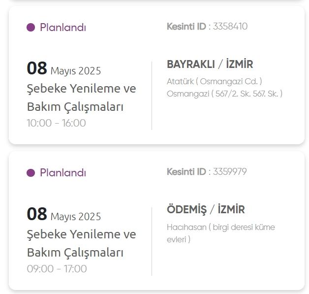 İzmir GEDİZ elektrik kesintisi! 8 Mayıs İzmir'de elektrik kesintisi ne zaman bitecek, elektrikler ne zaman gelecek?