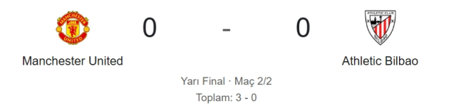 Manchester United Athletic Bilbao maçı kaç kaç, bitti mi? MAÇ SONUCU! Manchester United Athletic Bilbao golleri kim attı, canlı maç anlatımı!