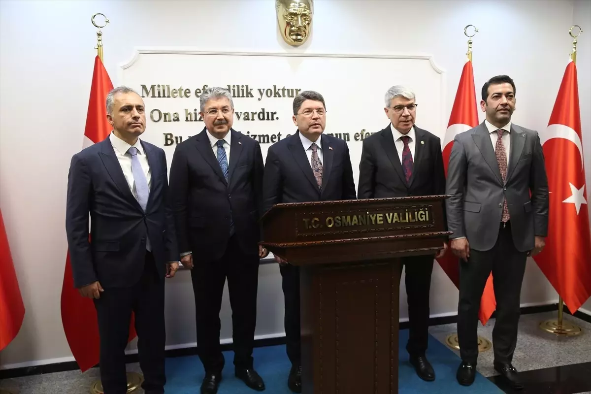 Adalet Bakanı Yılmaz Tunç, Osmaniye'de konuştu Açıklaması