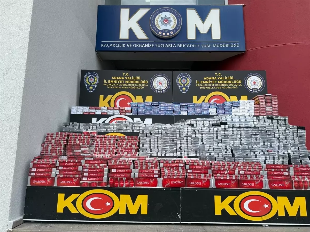 Adana'da Kaçak Sigara Operasyonu: 20 Bin 500 Paket Ele Geçirildi