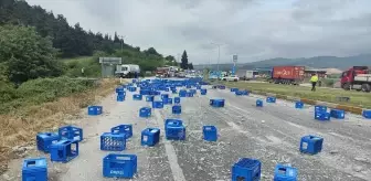 Susurluk'ta Tır Kazası Yol Trafiğini Aksattı