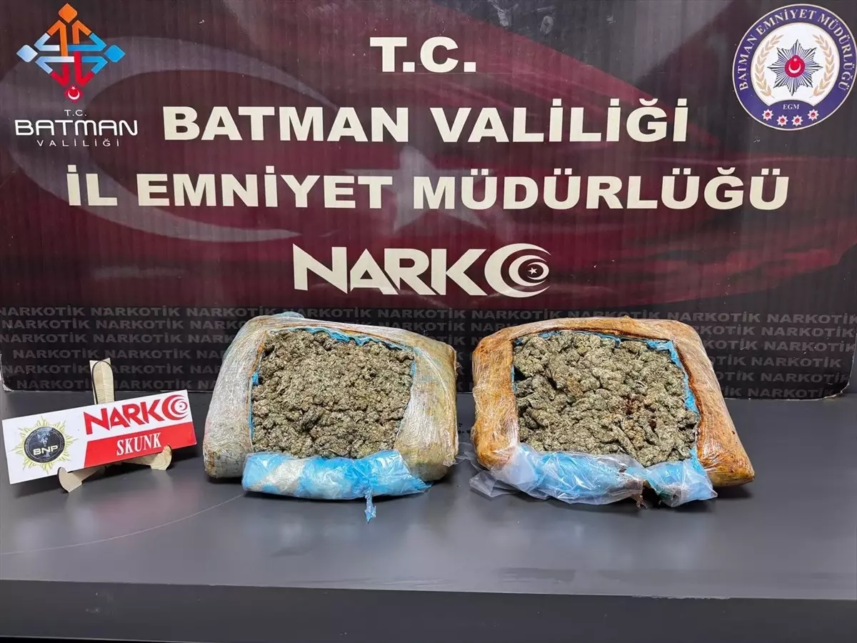 Batman'da Otobüste Uyuşturucu ile Yakalanan Zanlı Tutuklandı